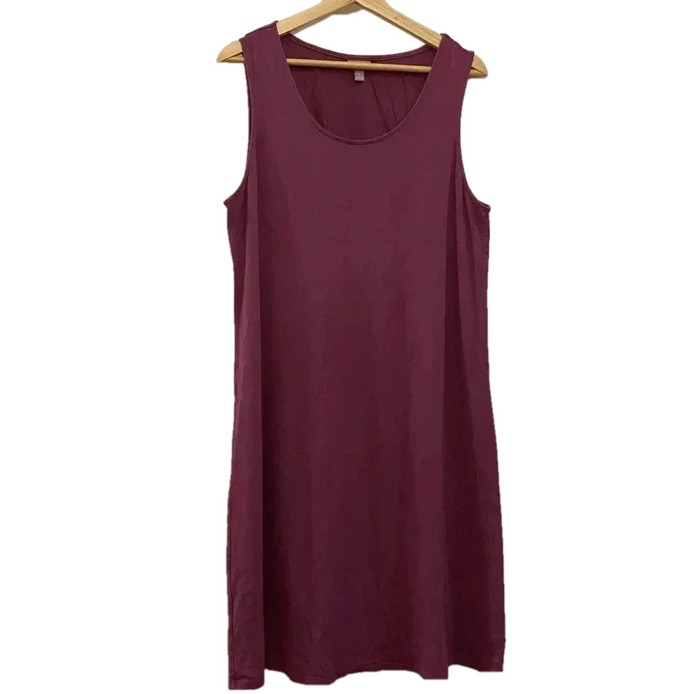 J. jill women old rose midi minimalist sleeveless summer stretchy  dress size M
